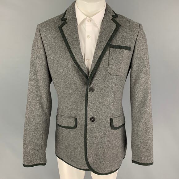 MARC by MARC JACOBS Size 38 Gray Charcoal Wool Nylon Sport Coat - Picture 1 of 6